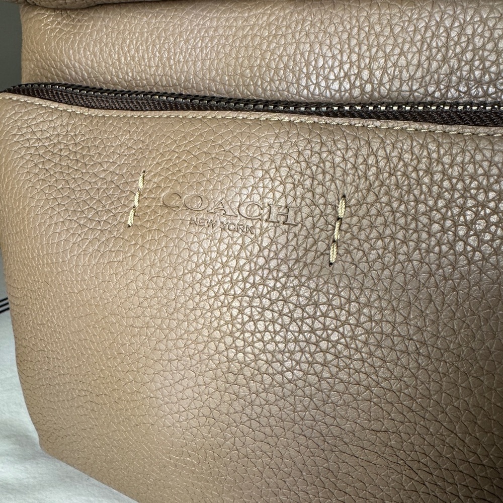 Leather Coach Gotham Backpack in Tan/Stone Color - Picture 2 of 16